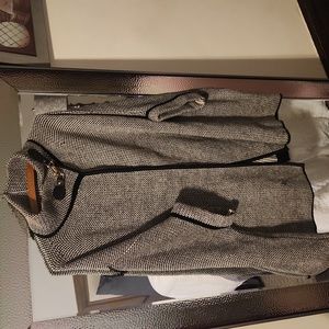 Black White Poncho. Black pattern.  